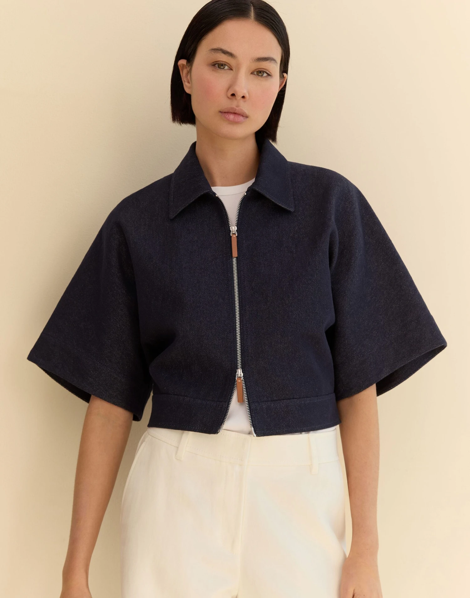 Cotton-Linen Twill Kimono Sleeve Jacket 8 Cotton-Linen Twill Kimono Sleeve Jacket - Image 6