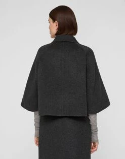 Wool-Cashmere Double Face Cropped Jacket -Urban Chic Wear Store mjdu3h 5423 graphite melange back