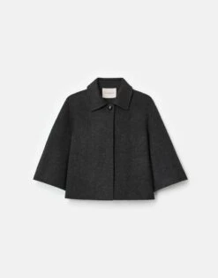 Wool-Cashmere Double Face Cropped Jacket