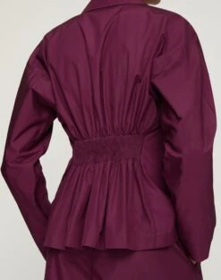 Organic Cotton Poplin Pintuck Back Jacket -Urban Chic Wear Store mjdu4h 1r48 violet ash detail