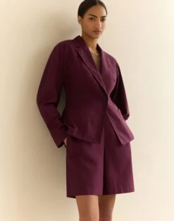 Organic Cotton Poplin Pintuck Back Jacket -Urban Chic Wear Store mjdu4h 1r48 violet ash elevated priority hover