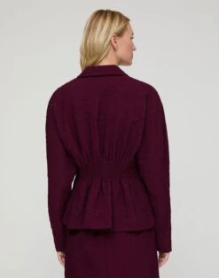 Matelassé Jacquard Pintuck Back Jacket -Urban Chic Wear Store mjdu4r 2c74 violet ash back