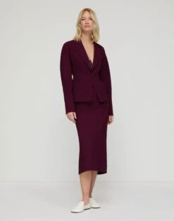 Matelassé Jacquard Pintuck Back Jacket -Urban Chic Wear Store mjdu4r 2c74 violet ash full