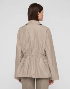 Tech Twill Gathered Waist Oversized Jacket -Urban Chic Wear Store mjdu9v 8787 hickory back