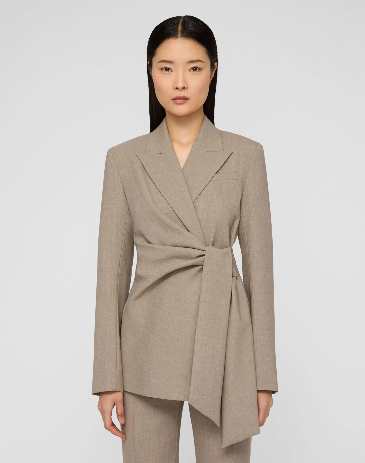 Responsible Stretch Wool Slim Wrap Blazer 4 Responsible Stretch Wool Slim Wrap Blazer - Image 2