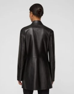 Nappa Leather Macramé Fringe Blazer 10 Nappa Leather Macramé Fringe Blazer -Urban Chic Wear Store mjdw1e l485 black back