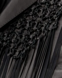 Nappa Leather Macramé Fringe Blazer 9 Nappa Leather Macramé Fringe Blazer -Urban Chic Wear Store mjdw1e l485 black detail