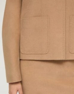 Camel Hair Patch Pocket Collarless Jacket -Urban Chic Wear Store mjdw6h 1d39 camel detail