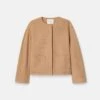 Camel Hair Patch Pocket Collarless Jacket -Urban Chic Wear Store mjdw6h 1d39 camel flat