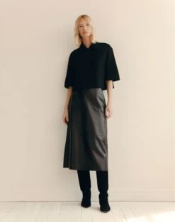 Textured Houndstooth Jacquard Double Breasted Short Sleeve Jacket -Urban Chic Wear Store mjdw7r 2d10 black elevated