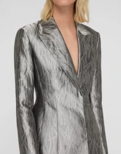 Tassel Jacquard Fitted Blazer -Urban Chic Wear Store mjdx6h 2d20 silver detail