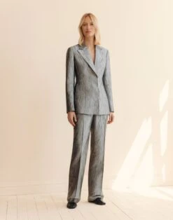 Tassel Jacquard Fitted Blazer -Urban Chic Wear Store mjdx6h 2d20 silver elevated hover