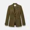 Responsible Stretch Wool Single Button Blazer -Urban Chic Wear Store mjgd5h 2a38 forage green flat