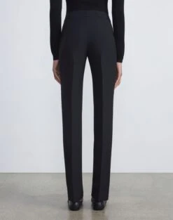 Wool-Silk Crepe Barrow Pant 11 Wool-Silk Crepe Barrow Pant -Urban Chic Wear Store mp703r 1u35 black back