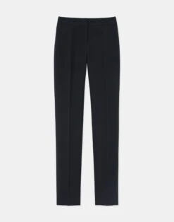 Wool-Silk Crepe Barrow Pant