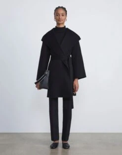 Wool-Silk Crepe Barrow Pant 10 Wool-Silk Crepe Barrow Pant -Urban Chic Wear Store mp703r 1u35 black full