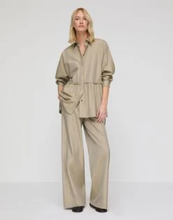 Silk Riverside Pant 10 Silk Riverside Pant -Urban Chic Wear Store mpd11z 1r64 green clay melange full