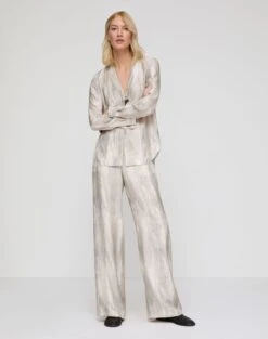 Washed Glaze Print Silk Twill Sullivan Pant 10 Washed Glaze Print Silk Twill Sullivan Pant -Urban Chic Wear Store mpd15v 2c86 pearl multi full