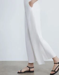 Finesse Crepe Franklin Wide Leg Ankle Pant -Urban Chic Wear Store mpd87r 6147 cloud detail