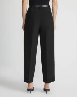Responsible Finesse Crepe Wyatt Barrel Leg Pant -Urban Chic Wear Store mpe33r 6147 black back