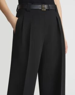 Responsible Finesse Crepe Wyatt Barrel Leg Pant -Urban Chic Wear Store mpe33r 6147 black detail