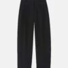 Responsible Finesse Crepe Wyatt Barrel Leg Pant -Urban Chic Wear Store mpe33r 6147 black flat