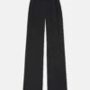 Organic Silk Stretch Georgette Knit Waist Riverside Pant -Urban Chic Wear Store mpe35r 1u40 black flat