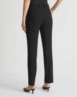 Responsible Wool Double Face Manhattan Cigarette Pant -Urban Chic Wear Store mpe38r 8034 black back