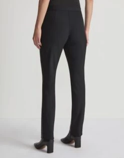 Nappa Lambskin Leather & Acclaimed Stretch Manhattan Cigarette Pant 11 Nappa Lambskin Leather & Acclaimed Stretch Manhattan Cigarette Pant -Urban Chic Wear Store mpe39r l034 black back