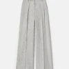 Responsible Virgin Wool Wyatt Wide Leg Pant -Urban Chic Wear Store mpe43r 1r73 grey heather flat