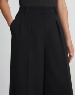 Responsible Finesse Crepe Wyatt Wide Leg Pant -Urban Chic Wear Store mpe43r 6147 black detail