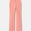 Wool-Silk Crepe Saint Marks Flared Pant -Urban Chic Wear Store mpe46r 1u35 altrosa pink flat