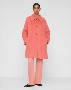 Wool-Silk Crepe Saint Marks Flared Pant -Urban Chic Wear Store mpe46r 1u35 altrosa pink full