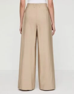 Organic Cotton Poplin Warren Wide Leg Pant -Urban Chic Wear Store mpe49r 1r48 clay back