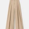 Organic Cotton Poplin Warren Wide Leg Pant -Urban Chic Wear Store mpe49r 1r48 clay flat