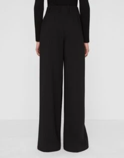 Responsible Wool Double Face Warren Pleated Wide Leg Pant 10 Responsible Wool Double Face Warren Pleated Wide Leg Pant -Urban Chic Wear Store mpe49r 8034 black back