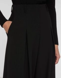 Responsible Wool Double Face Warren Pleated Wide Leg Pant 9 Responsible Wool Double Face Warren Pleated Wide Leg Pant -Urban Chic Wear Store mpe49r 8034 black detail