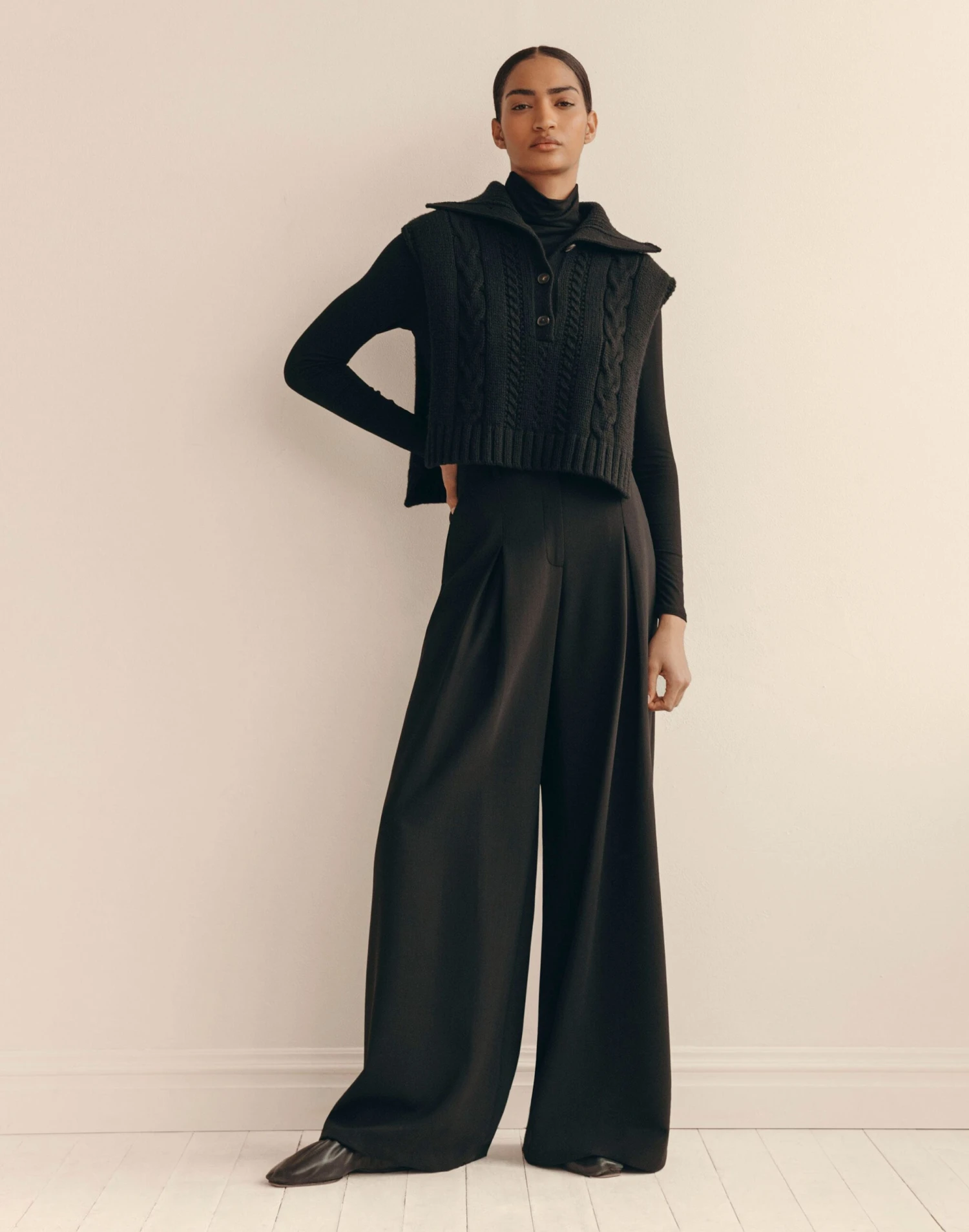 Responsible Wool Double Face Warren Pleated Wide Leg Pant 7 Responsible Wool Double Face Warren Pleated Wide Leg Pant - Image 5