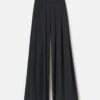 Georgette Leland Pleated Wide Leg Pant -Urban Chic Wear Store mpe51r 2c05 black flat