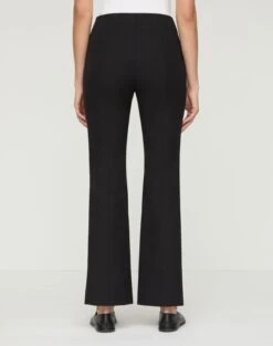 Techno Stretch Twill Vesey Flared Ankle Pant -Urban Chic Wear Store mpe60v 9458 black back