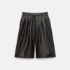 Nappa Leather Sutton Wide Leg Short -Urban Chic Wear Store mpe61r l485 black flat