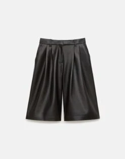 Nappa Leather Sutton Wide Leg Short
