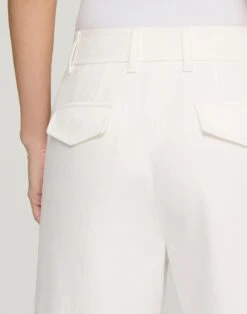 Cotton-Linen Twill Charles Wide Leg Pant -Urban Chic Wear Store mpe63r 2c11 white detail
