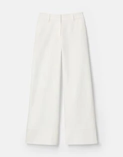 Cotton-Linen Twill Charles Wide Leg Pant