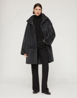 Responsible Wool Double Face Reade Straight Leg Pant 11 Responsible Wool Double Face Reade Straight Leg Pant -Urban Chic Wear Store mpe69r 8034 black full