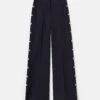 Responsible Finesse Crepe Thames Button Wide Leg Pant -Urban Chic Wear Store mpe70r 6147 ink flat