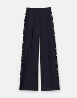 Responsible Finesse Crepe Thames Button Wide Leg Pant