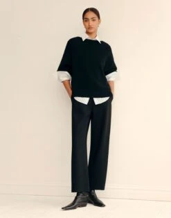 Regenerated Punto Milano Downing Barrel Leg Ankle Pant -Urban Chic Wear Store mpe71r j003 black elevated hover