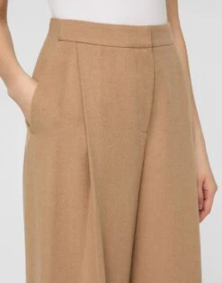Camel Hair Cooper Pleated Barrel Leg Ankle Pant -Urban Chic Wear Store mpe72r 1d39 camel detail