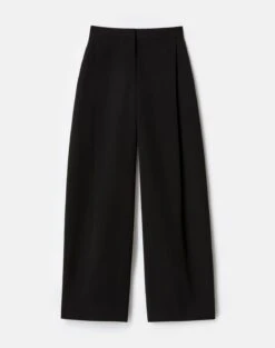 Responsible Finesse Crepe Cooper Pleated Barrel Leg Ankle Pant